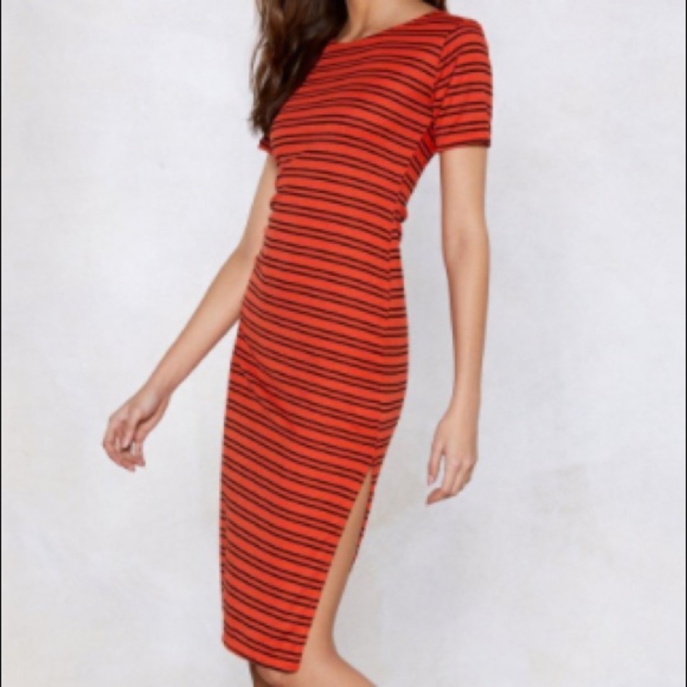 Striped Midi Dress from NastyGal
